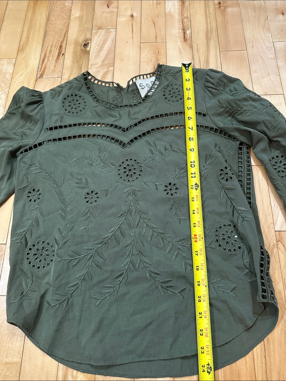 NWOT Sea New York Olive Green Embroidered Women's Top - Picture 5 of 7